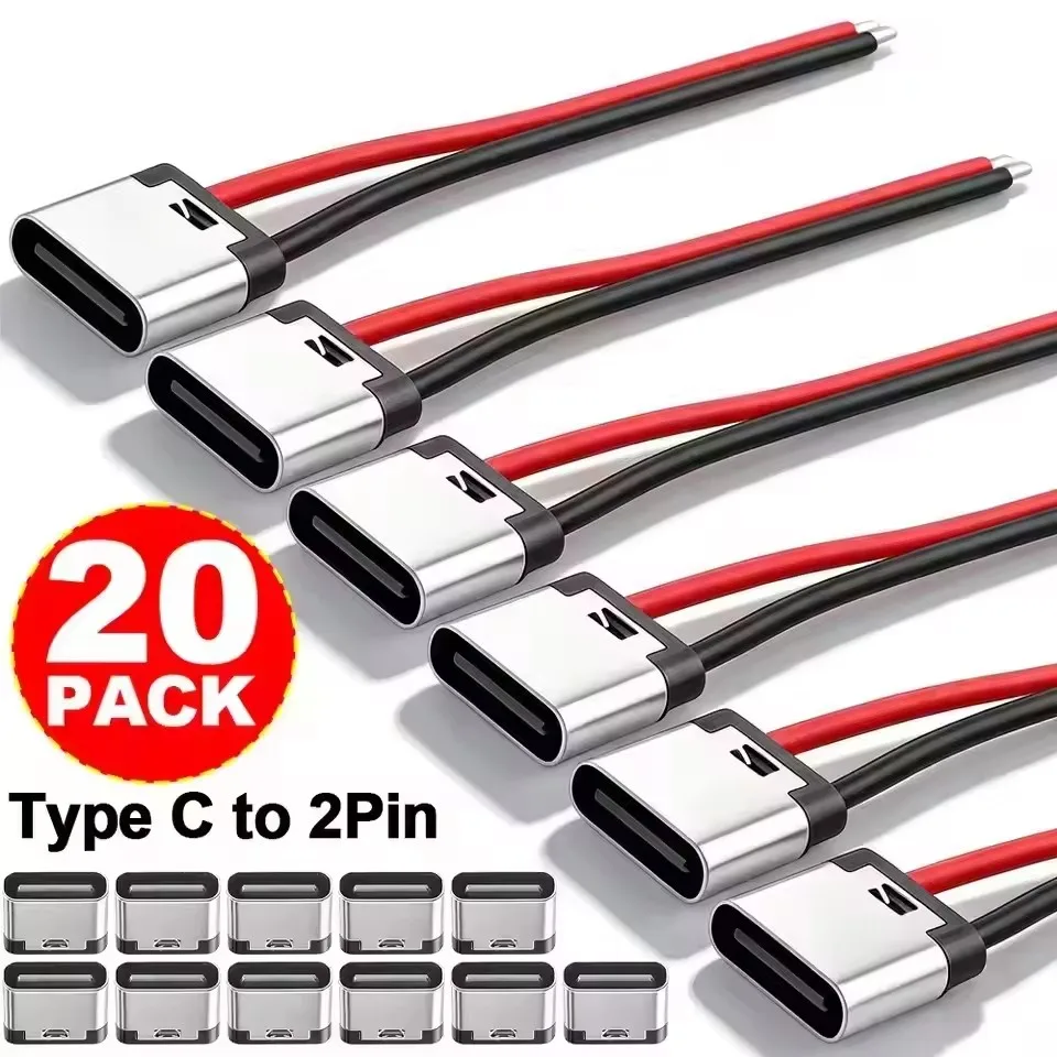 5-20PCS Type-C 2Pin Solder Wir - Usb C Cable 评论和价格