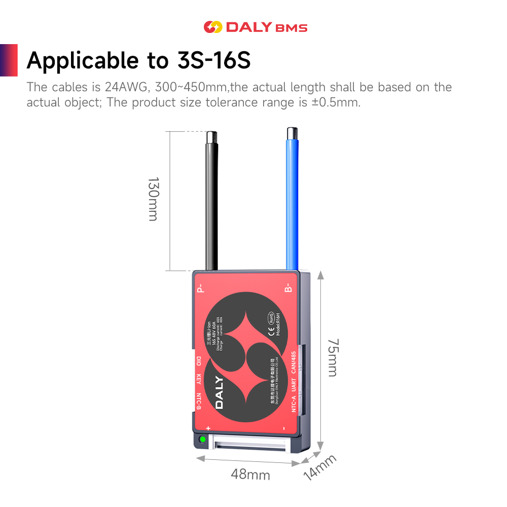 DALY Smart BMS 16S 60V 40A Li- - Proto Board 评论和价格