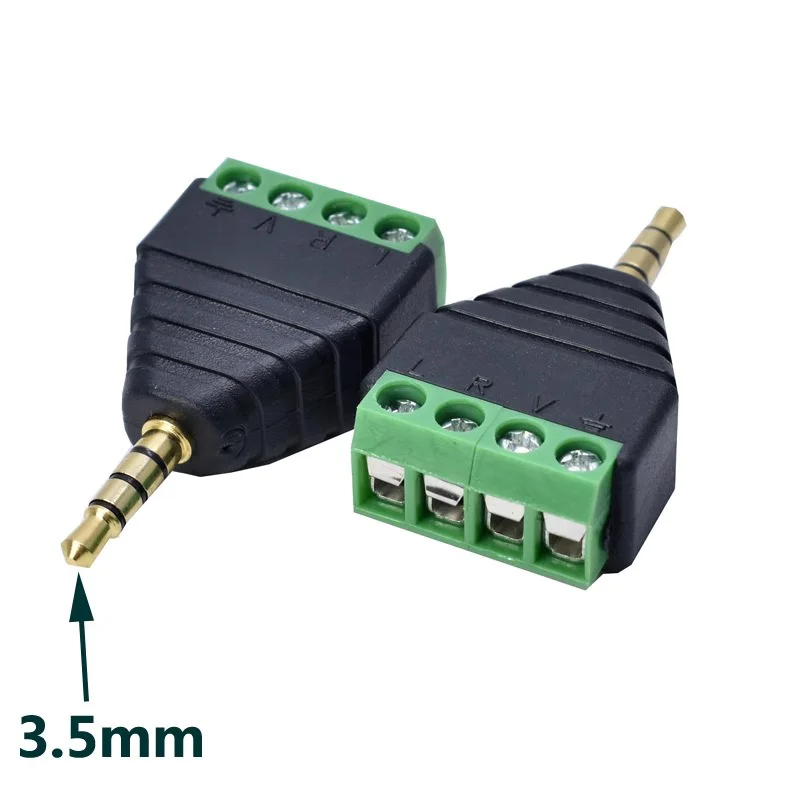 5/20/100PCS  3.5mm Stereo 4 Po - Screw Terminal Block 评论和价格