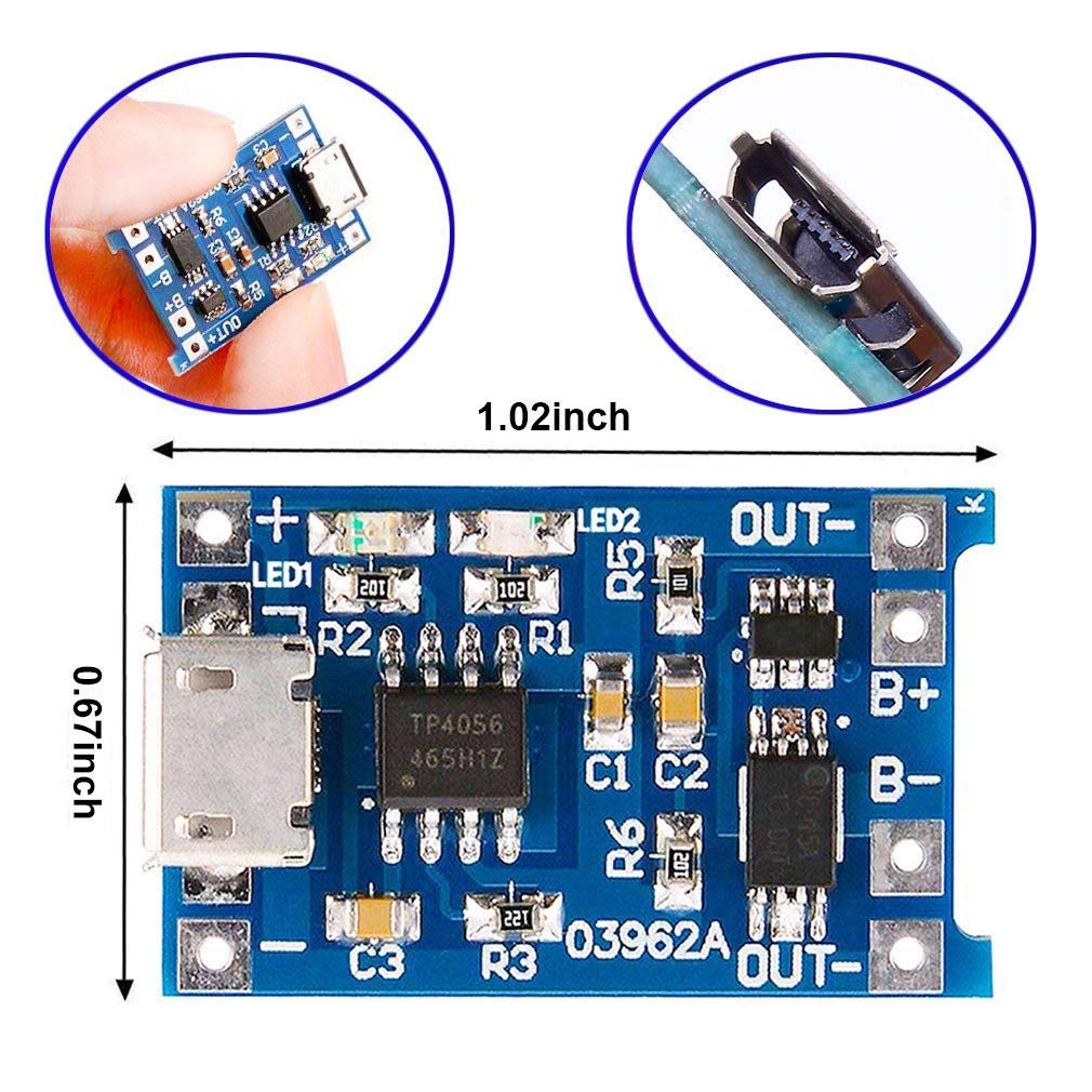 2/5PC Type-C Micro Mini 5V1A 1 - Tp4056 Module 评论和价格